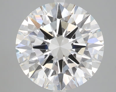 5.02 carat round lab grown diamond E color VVS2 clarity