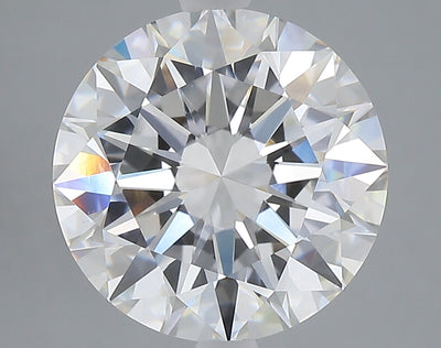 5.02 carat round lab grown diamond E color VVS2 clarity