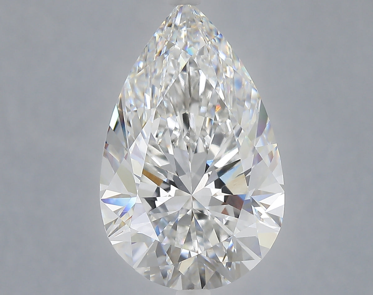 7.52 carat pear lab grown diamond E color VVS2 clarity