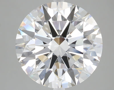 5.00 carat round lab grown diamond F color VVS2 clarity