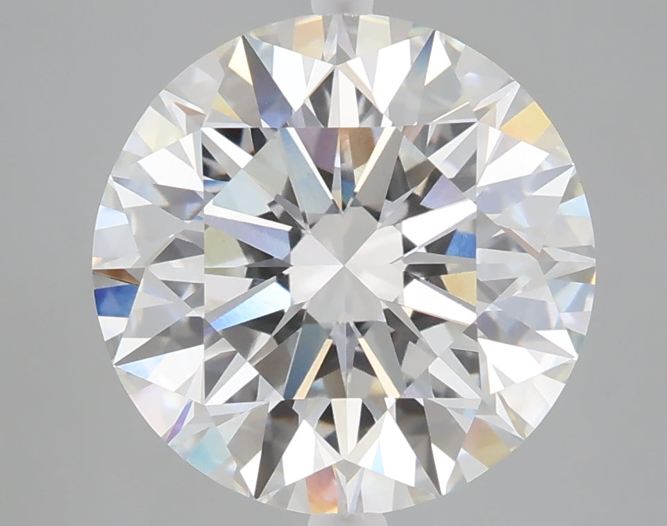 5.02 carat round lab grown diamond F color VVS2 clarity