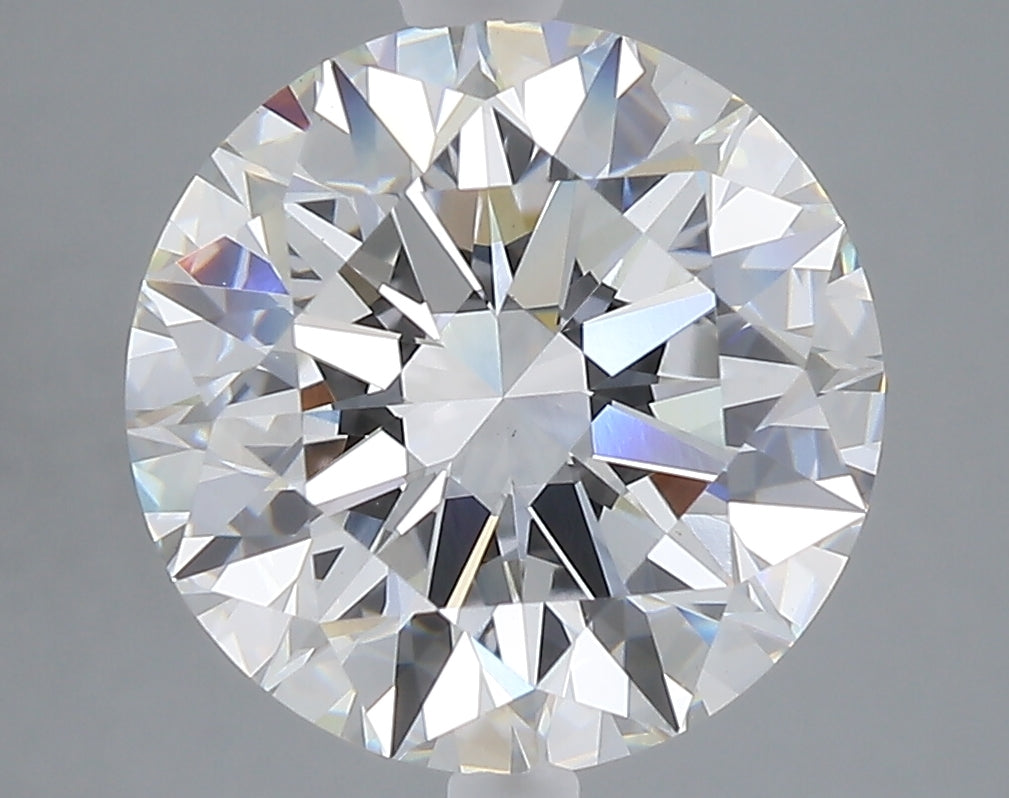 5.08 carat round lab grown diamond E color VVS2 clarity