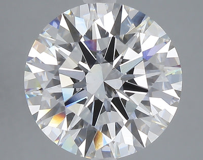 5.06 carat round lab grown diamond F color VVS2 clarity