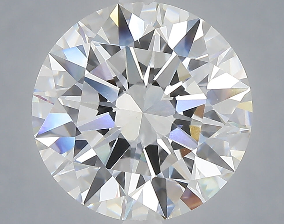 5.09 carat round lab grown diamond E color VVS2 clarity