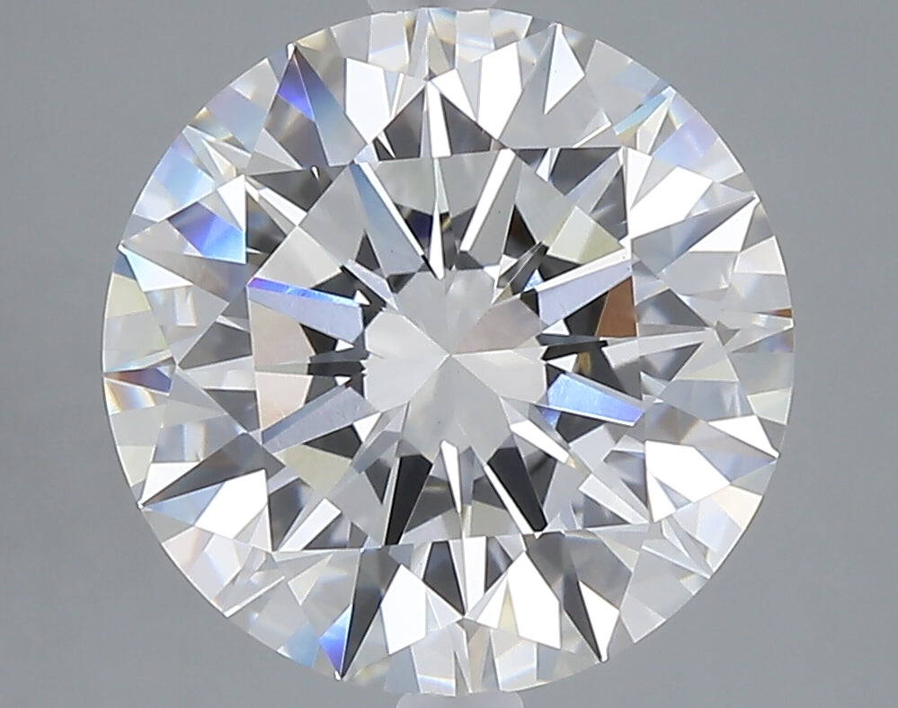 5.05 carat round lab grown diamond E color VVS2 clarity