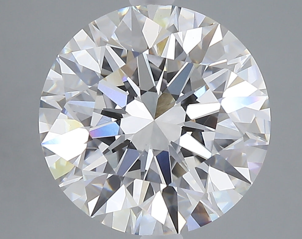 5.02 carat round lab grown diamond E color VVS2 clarity