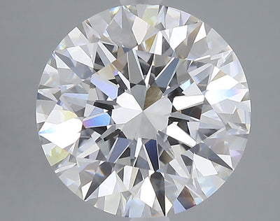 5.02 carat round lab grown diamond E color VVS2 clarity