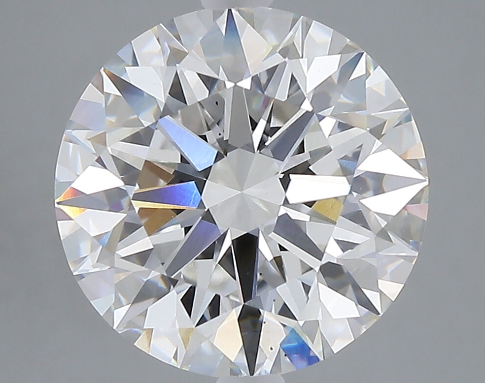 5.04 carat round lab grown diamond E color VS1 clarity