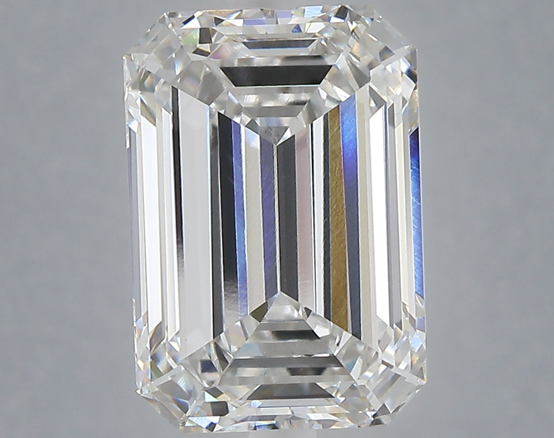 6.28 carat emerald lab grown diamond E color VVS2 clarity
