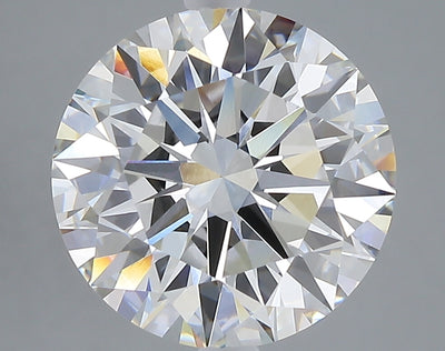 5.07 carat round lab grown diamond F color VVS2 clarity