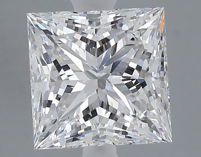 3.09 carat princess lab grown diamond E color VVS2 clarity