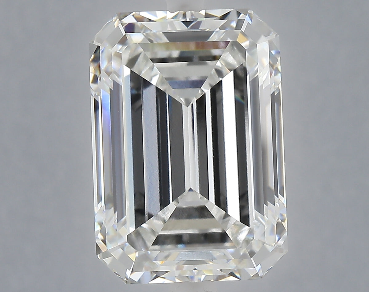 10.51 carat emerald lab grown diamond F color VVS2 clarity