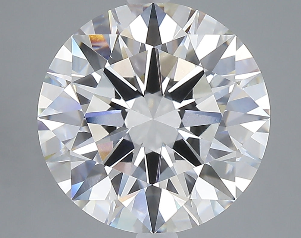 5.04 carat round lab grown diamond F color VVS2 clarity