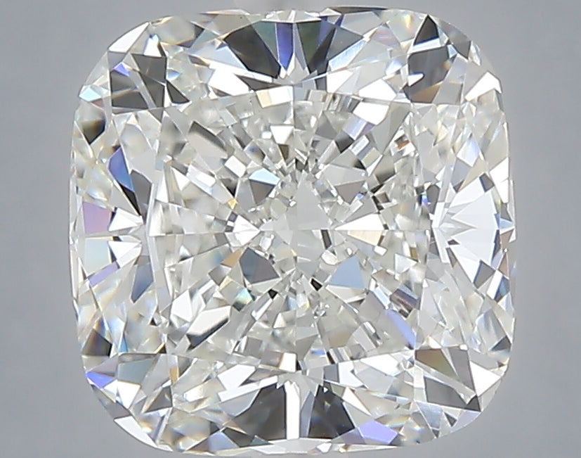 4.10 carat cushion lab grown diamond F color VVS2 clarity