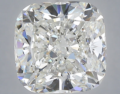 4.10 carat cushion lab grown diamond F color VVS2 clarity