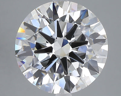 5.01 carat round lab grown diamond F color VVS2 clarity
