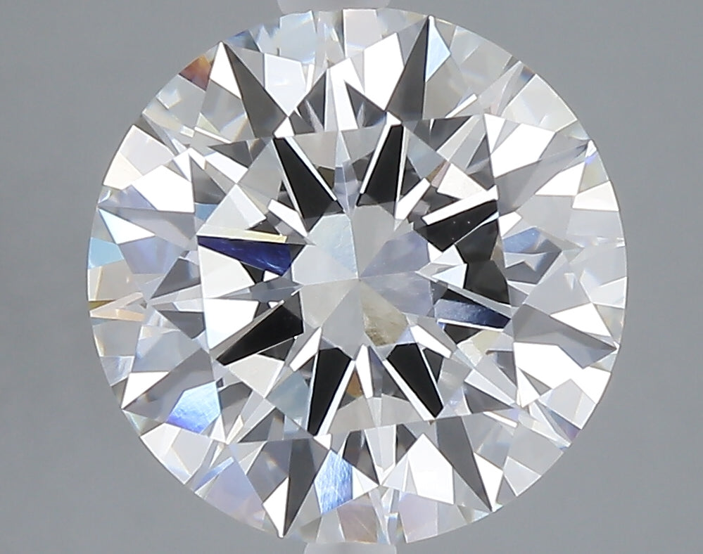5.02 carat round lab grown diamond F color VVS2 clarity