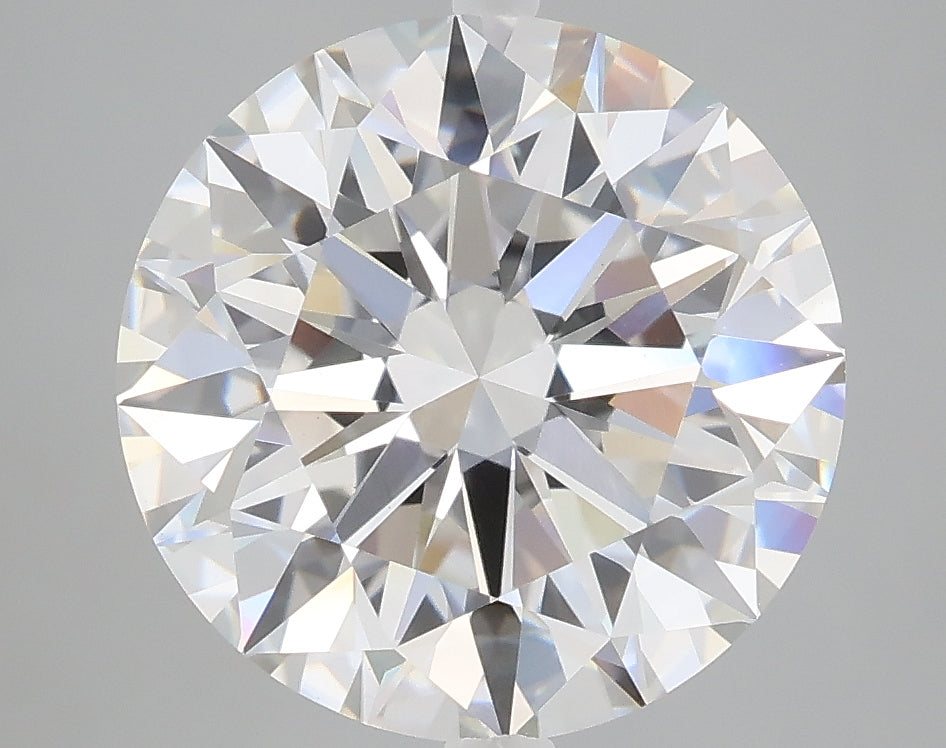 5.06 carat round lab grown diamond F color VVS2 clarity