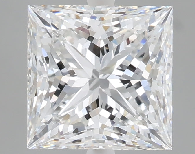 2.57 carat princess lab grown diamond E color VVS2 clarity
