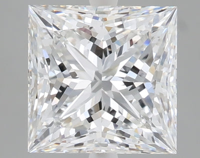 2.57 carat princess lab grown diamond E color VVS2 clarity