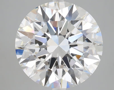 5.08 carat round lab grown diamond F color VVS2 clarity