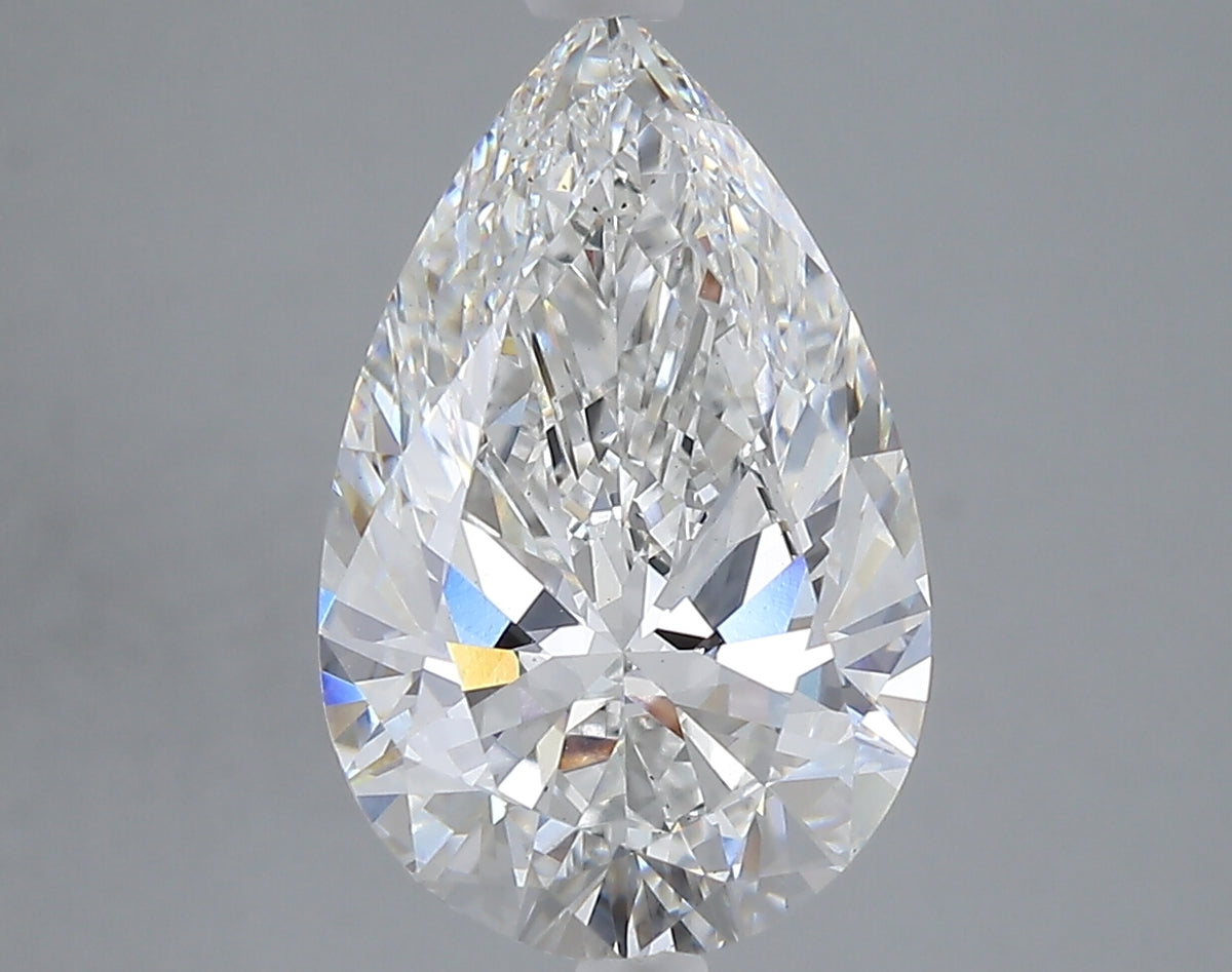 4.01 carat pear lab grown diamond E color VS2 clarity