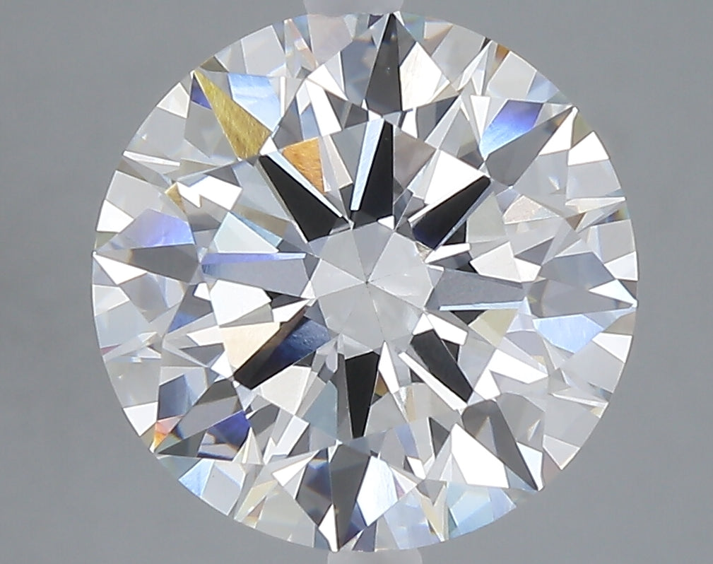5.24 carat round lab grown diamond E color VVS2 clarity