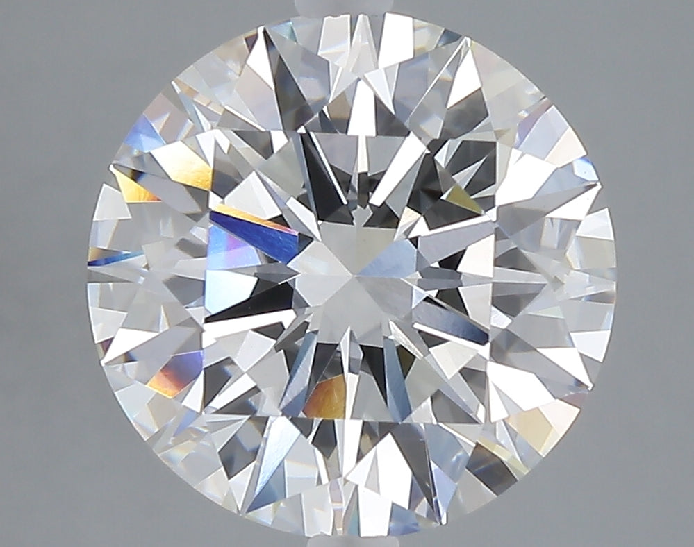 5.02 carat round lab grown diamond F color VVS2 clarity