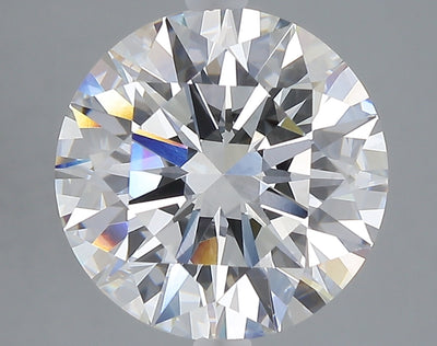 5.02 carat round lab grown diamond F color VVS2 clarity