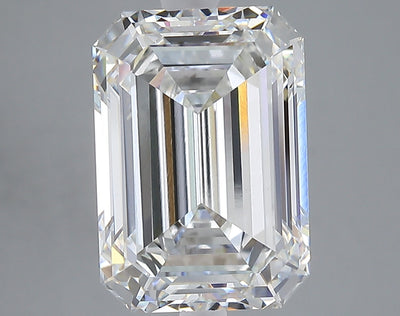 6.09 carat emerald lab grown diamond F color VVS2 clarity