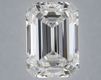 6.08 carat emerald lab grown diamond E color VS1 clarity