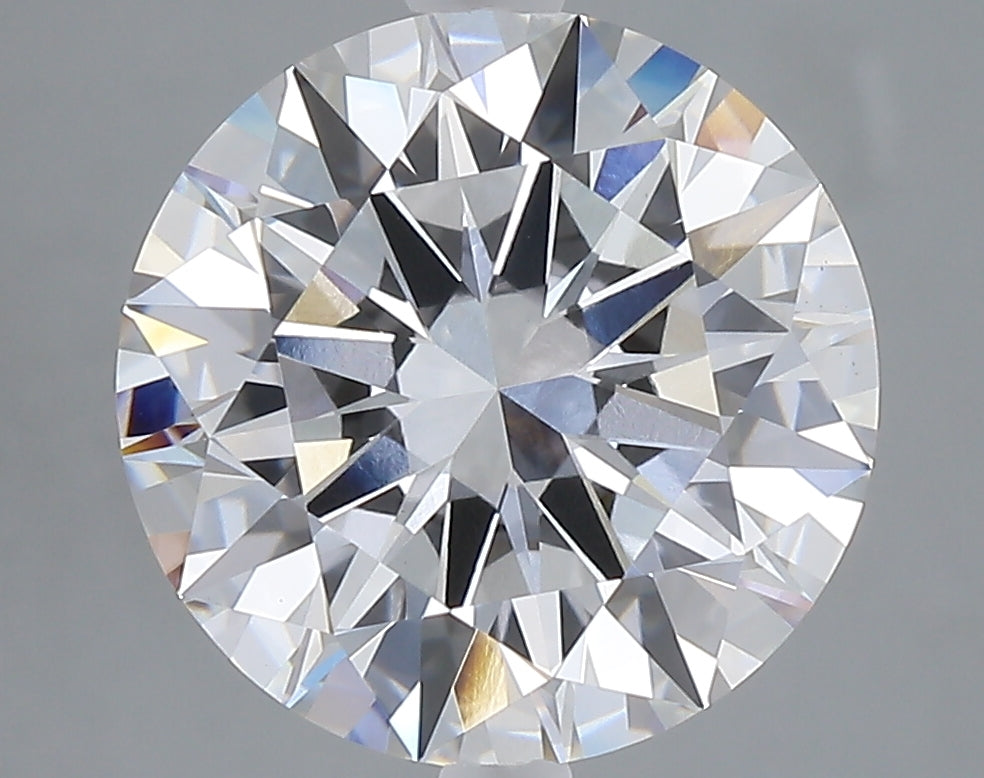5.02 carat round lab grown diamond E color VVS2 clarity