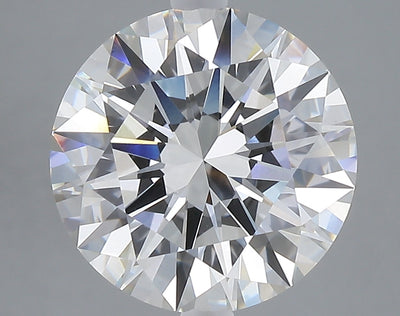 5.02 carat round lab grown diamond F color VVS2 clarity
