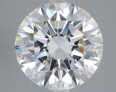 5.00 carat round lab grown diamond F color VVS2 clarity