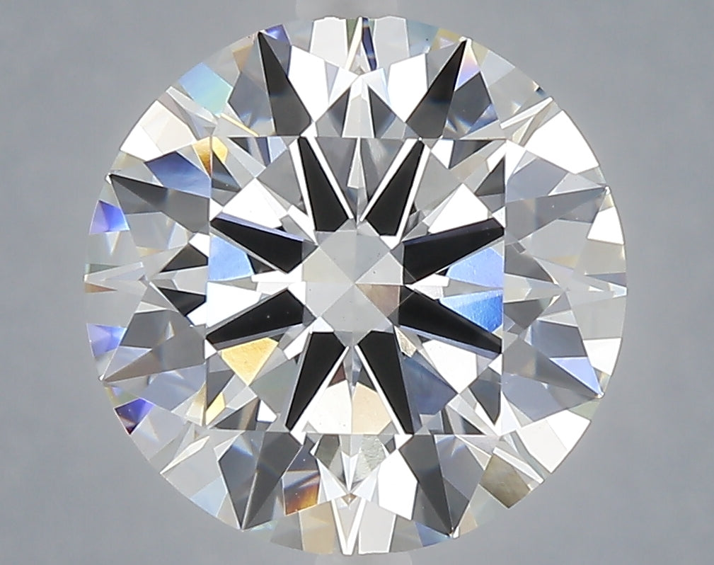 5.02 carat round lab grown diamond F color VVS2 clarity