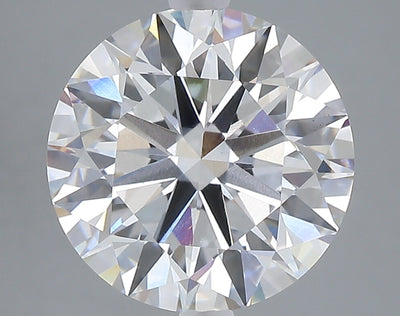 5.01 carat round lab grown diamond F color VVS2 clarity