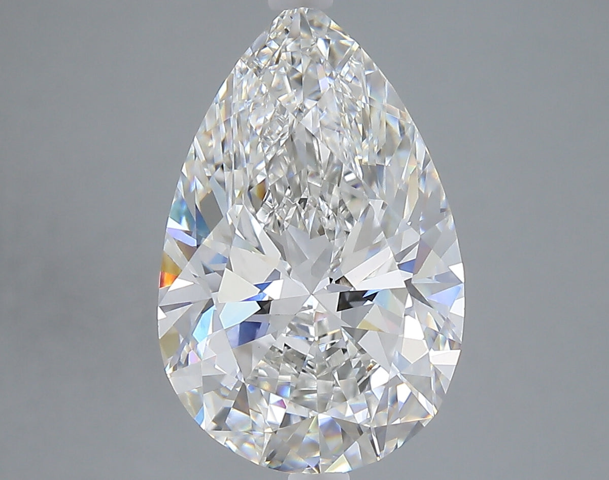 5.01 carat pear lab grown diamond F color VVS2 clarity