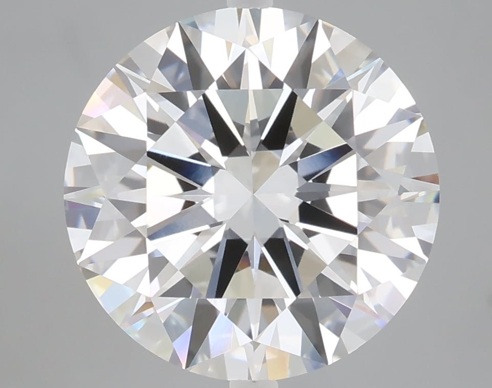 5.00 carat round lab grown diamond E color VVS2 clarity