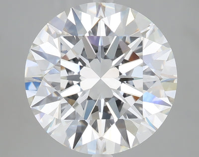 5.01 carat round lab grown diamond F color VVS2 clarity