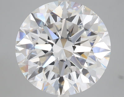 7.04 carat round lab grown diamond E color VVS2 clarity