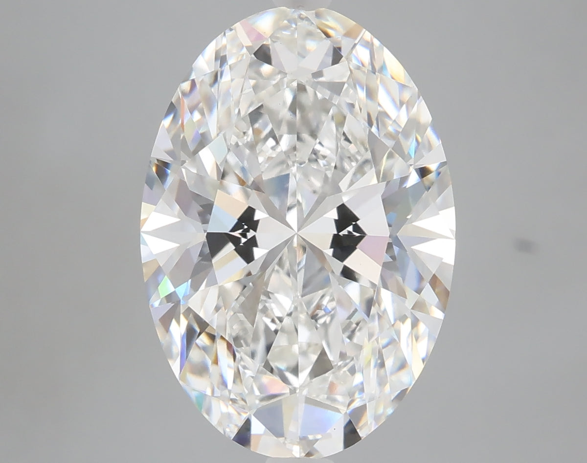 6.08 carat oval lab grown diamond E color VS1 clarity