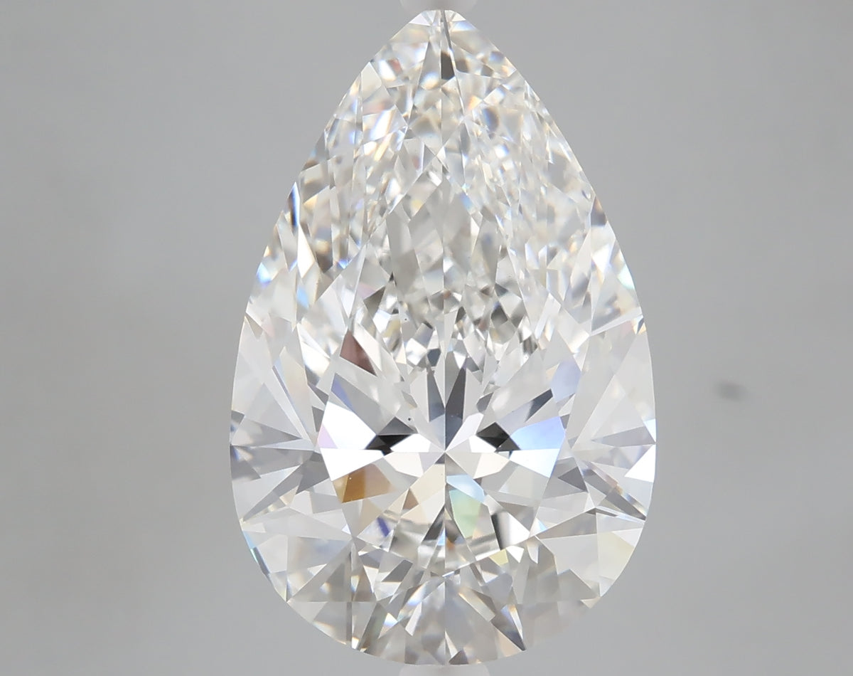 7.03 carat pear lab grown diamond E color VS1 clarity