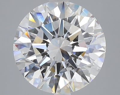 5.06 carat round lab grown diamond F color VVS2 clarity