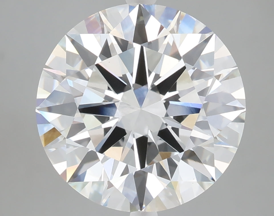 5.06 carat round lab grown diamond F color VVS2 clarity