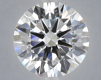 5.02 carat round lab grown diamond E color VVS2 clarity