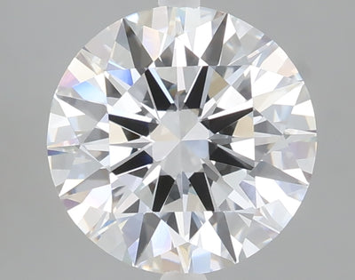 2.55 carat round lab grown diamond E color VVS2 clarity