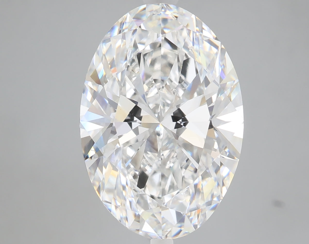 6.08 carat oval lab grown diamond E color VVS2 clarity