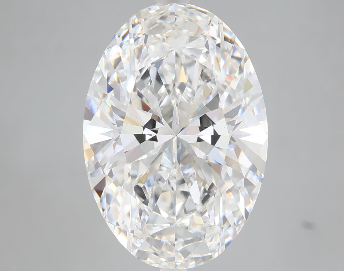 5.60 carat oval lab grown diamond E color VS1 clarity