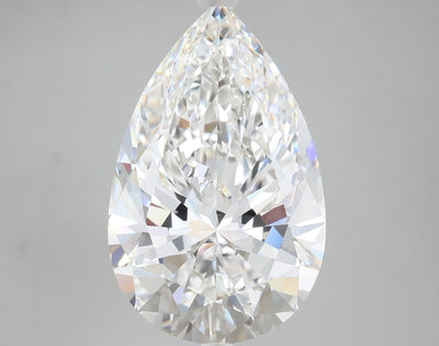 6.04 carat pear lab grown diamond F color VVS2 clarity