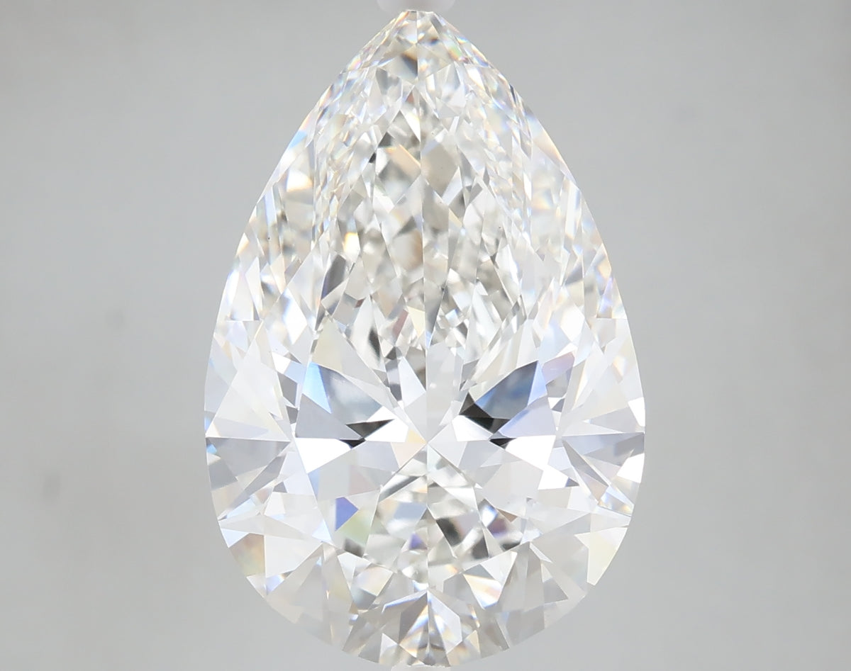 7.04 carat pear lab grown diamond F color VVS2 clarity